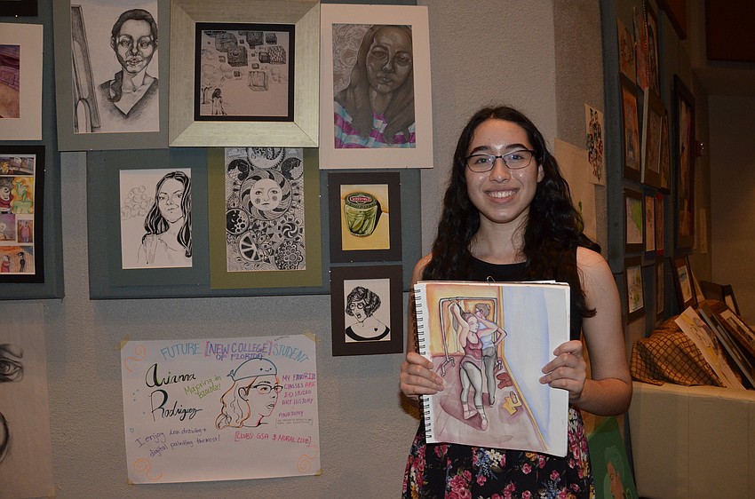 Senior Arianna Rodriguez's concentration for her portfolio was modernizing classical master works.