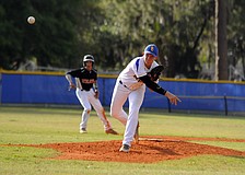 Junior Jordan Schmucker earned the win on the mound for Sarasota Christian.