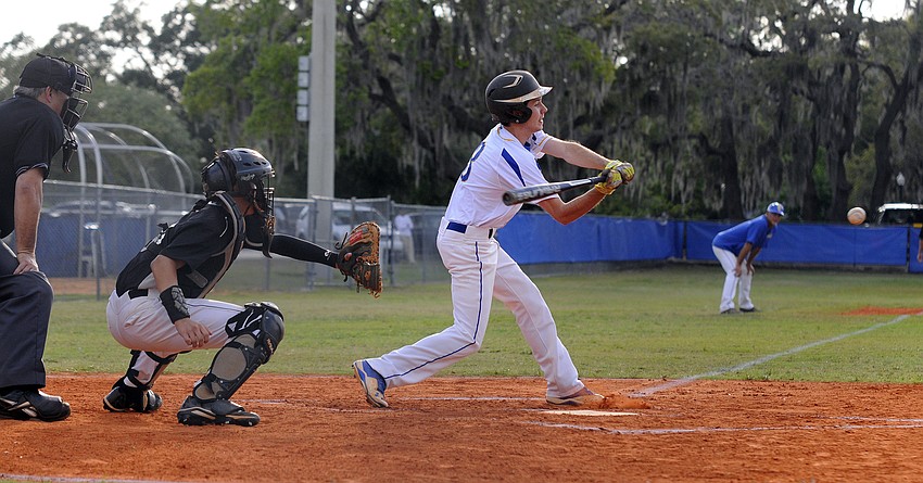 Sarasota Christian senior Blake Schlabach drove in three runs for the Blazers.