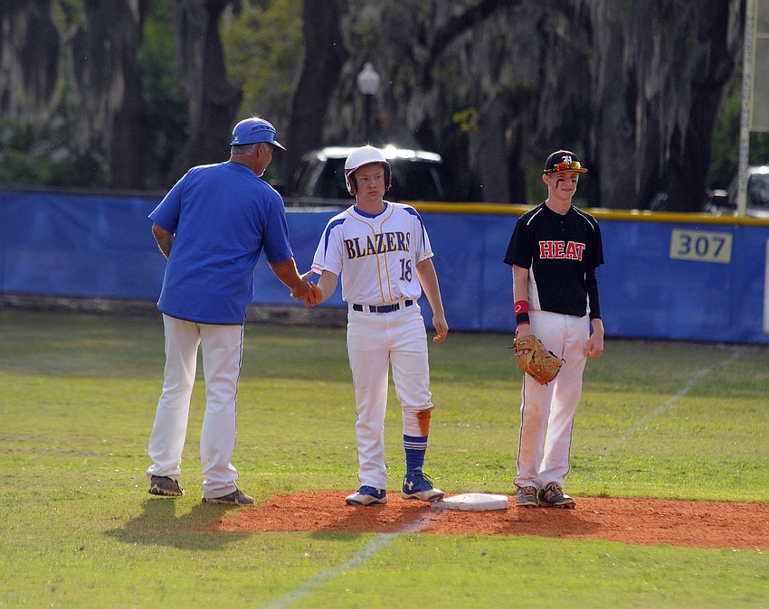 Pinch runner Japheth Miller advanced to third base on a wild throw.