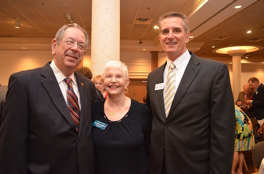 Rep. Ray Pilon with Sarasota County Schoolboard member Caroline Zucker and Peter Abbott