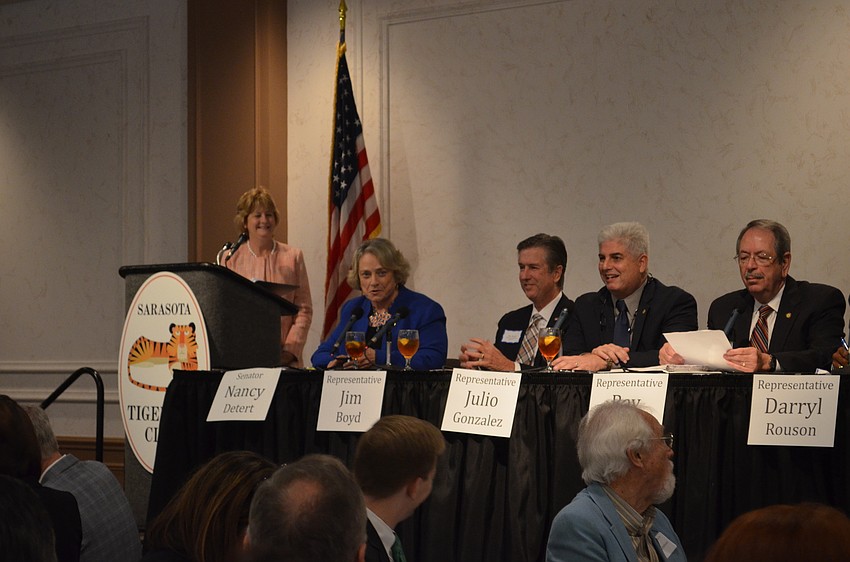 Sen. Nancy Detert gives her final legislative update for Tiger Bay Club.
