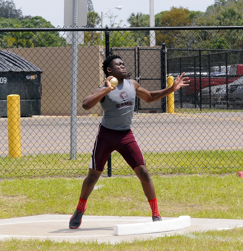 Riverview's Jermaine Higdon finished 14th in the shot put.