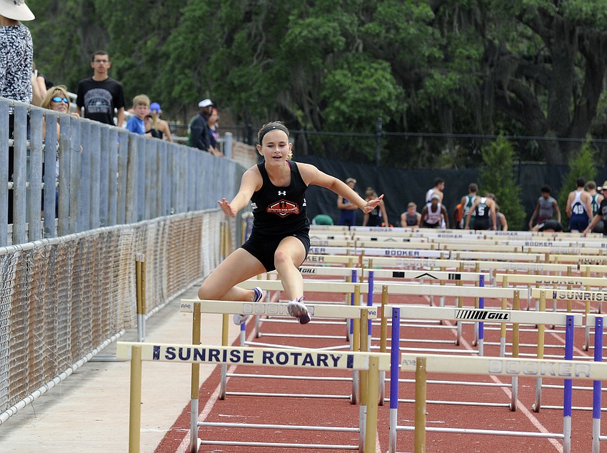 Sarasota's Brooke Foster ran the 100-meter hurdles in 20.85 seconds.