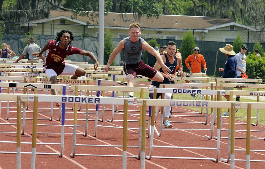 Riverview senior Sumner Mullins will advance to the regional meet after finishing fourth in the 110-meter hurdles.
