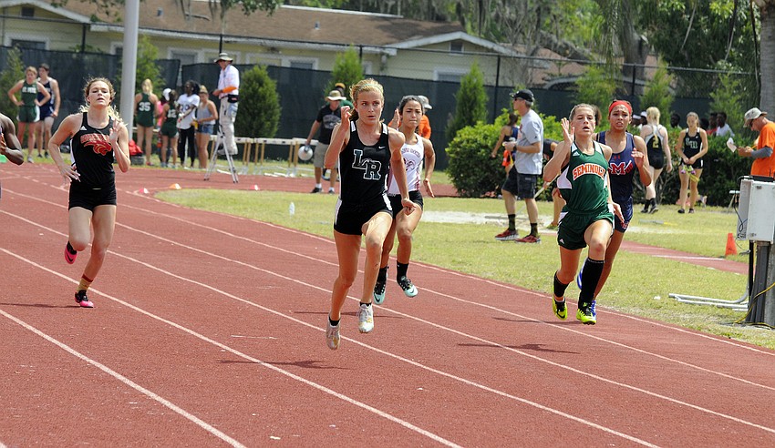 Lakewood Ranch's Olivia Ogles finished third in the 100-meter dash in 12.52 seconds.