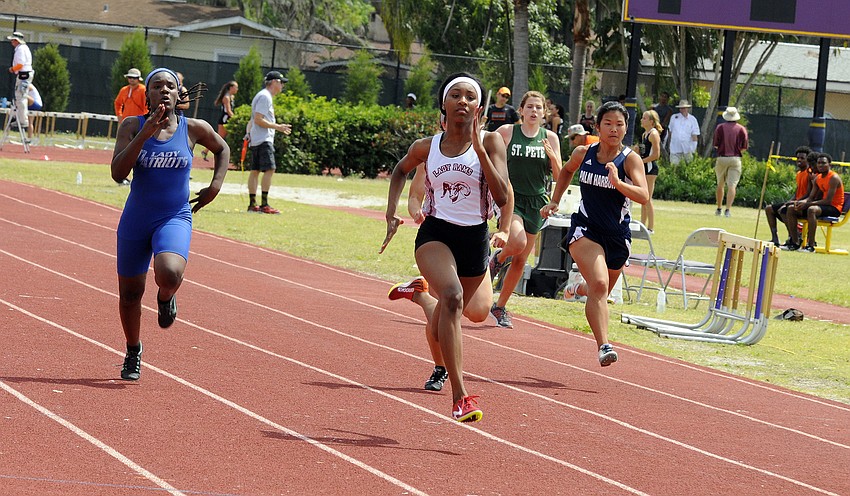 Riverview's Aliyah Cunningham won the Class 4A-District 8 title in the 100-meter dash, finishing in 12.08 seconds.