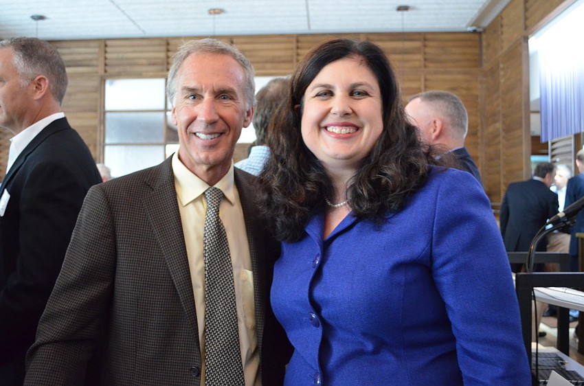 Argus Foundation President Ron Hershberger and Sarasota County Commissioner Christine Robinson