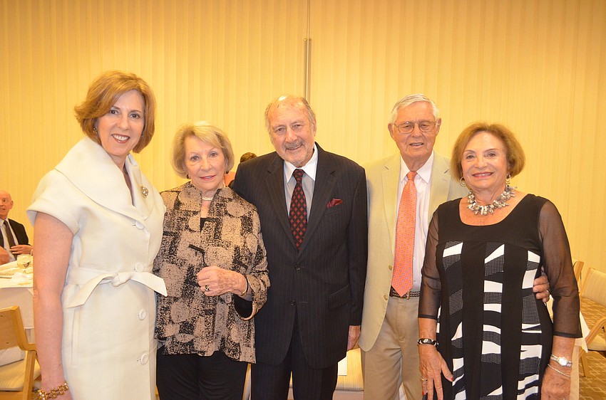 Susan and Joan Levine, Larry Singer and Bernard and Marion Levine