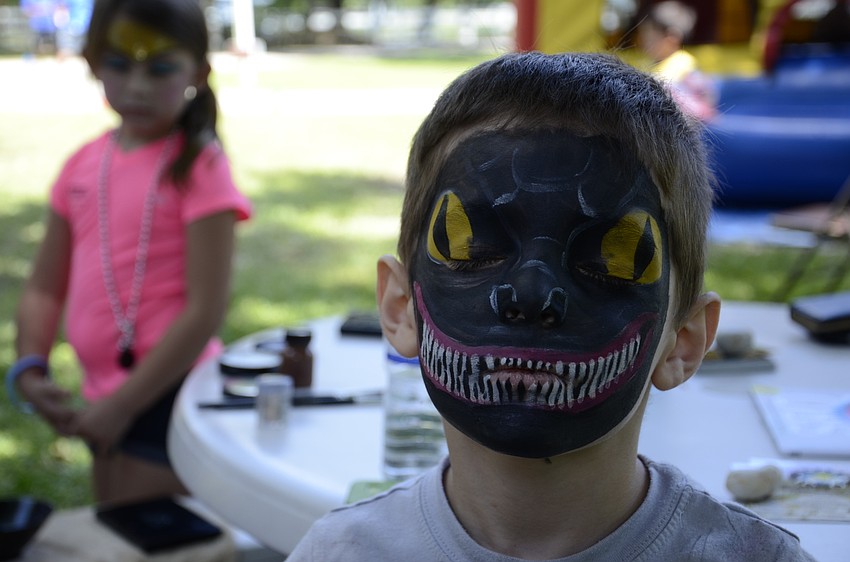 Gavin Duran of Sarasota got a scary face painted by Sally Mamalis.