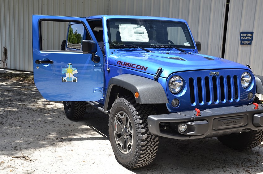 Firkins Jeep brought a blue Jeep to the event.