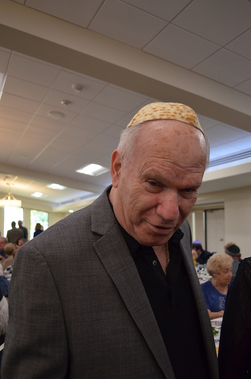 Conrad Wicks says he has a matching t-shirt for his Matza yamaka.