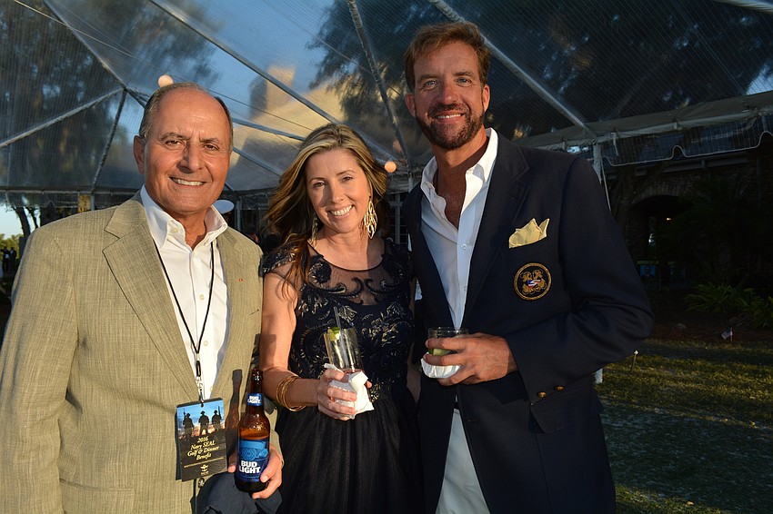 Col. John Saputo with Barbara Stainbrook and John Chapman