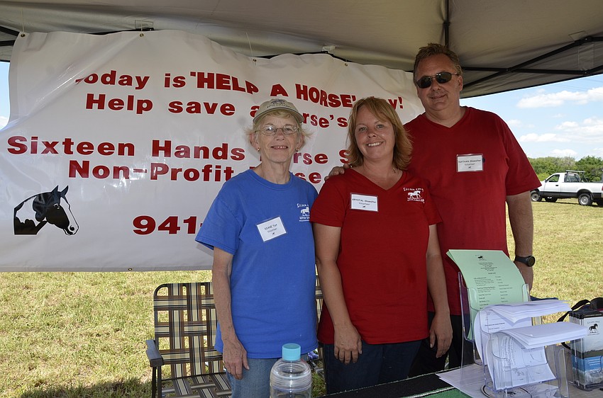 Sanctuary volunteers Diane Tait and Krystal and Nathan Showalter