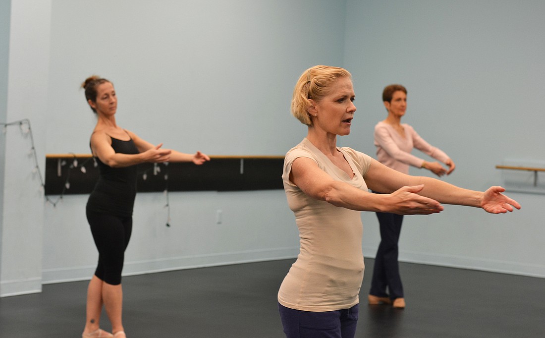Teacher Alice Fox Stahlschmidt teaches an adult ballet class every Monday and Wednesday at Soul Studios.
