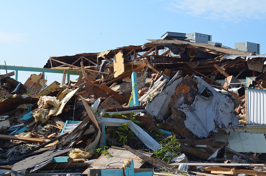 Roughly half the restaurant is in ruins as teams continue demolition this week.