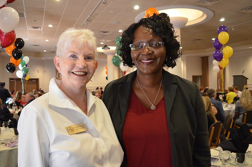 Sarasota County School Board member Caroline Zucker and Booker High School Principal Rachel Shelley.