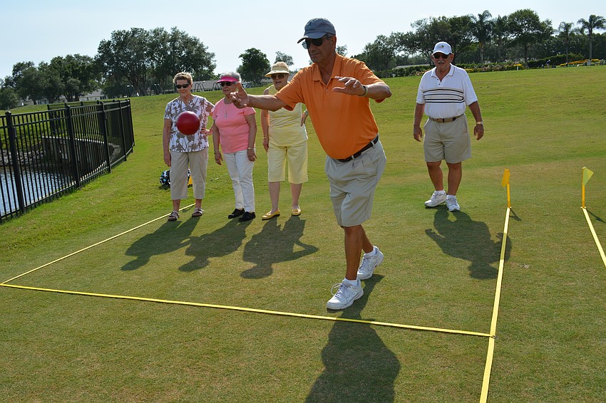 Bocce organizer Pete Donatucci makes the sport look easy. 