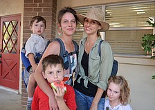 Lindsay Adam, Vincente and Samuel Zegers with Jen King-Elliot and Vivian Elliot