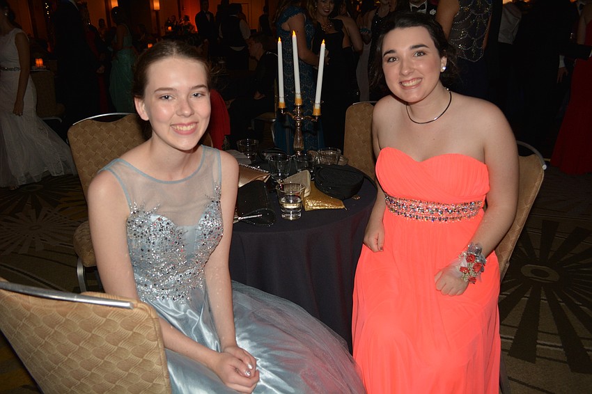 Kerina Adamson and Alena Stranovsky take a break from dancing.