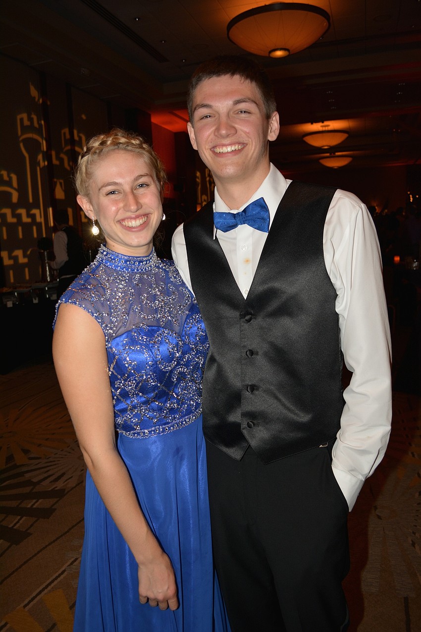 Sophomore Markella Wagner joins senior Brendan Healy.