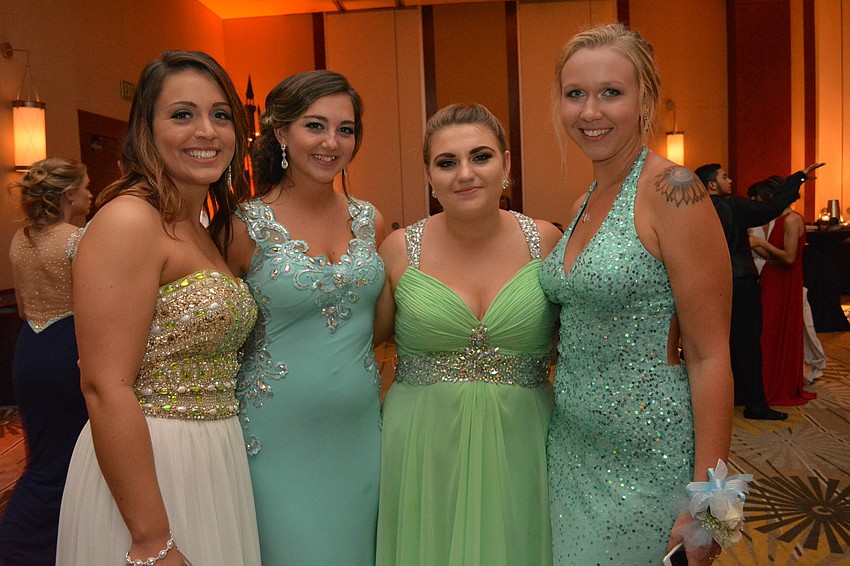 Laura Tambone, Madison Frost and Katelyn Proper hang out with friend and guest, Amanda Fitch, a Riverview High School graduate.