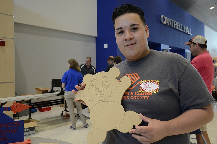 Jensen Soberal of Bradenton made a bear by designing it in Adobe Illustrator first.