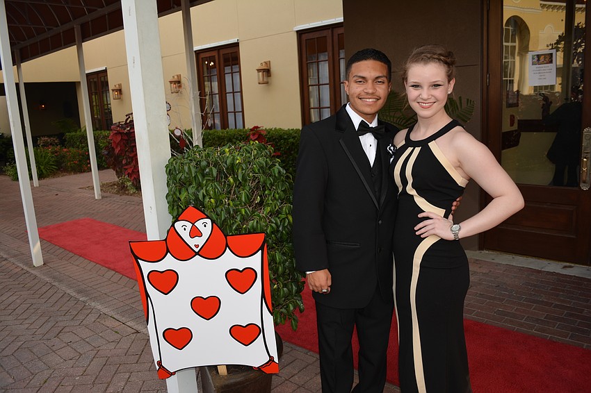 Victor Vargas, a senior, and Sophia Colosia, a sophomore, are ready to dance the night away.