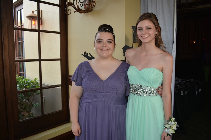 Kelsey Fiander-Carr, a senior, posed with her friend, Ashley Williams, a junior.