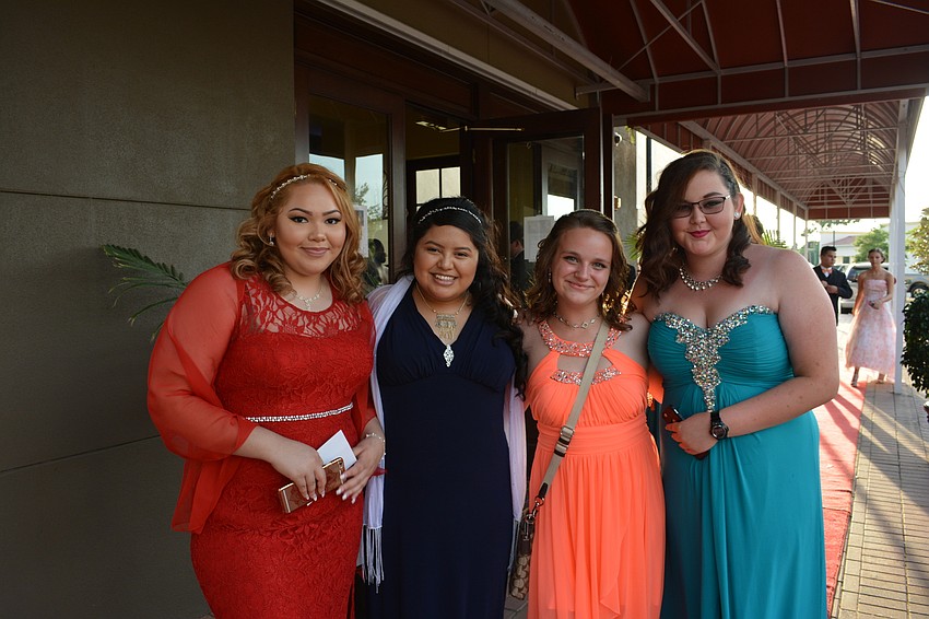 Juniors Keyla Palacios, Ana Escobar, Danni McPartland and Alaina Bailey say 