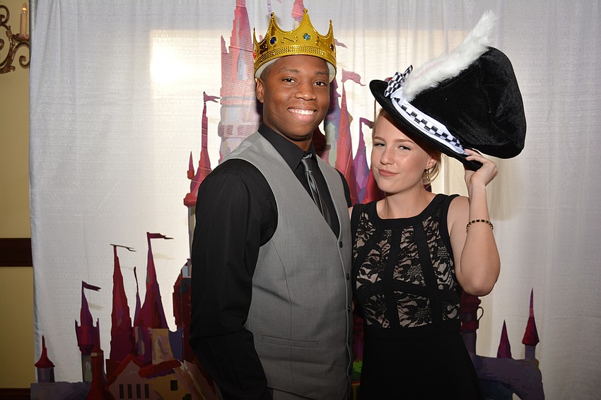 Senior Derrington Williams and junior Victoria Brown have a little 