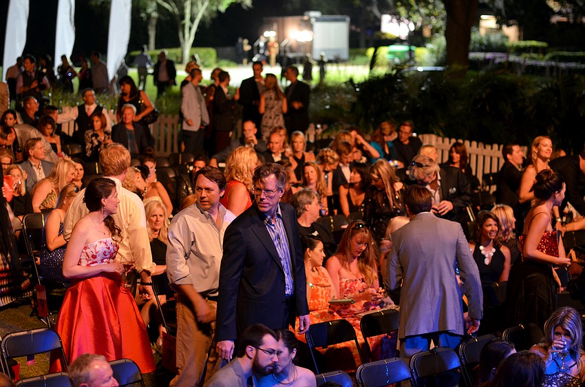 Guests made their way from the event tent to the stage for the Joan Jett and the Blackhearts show.