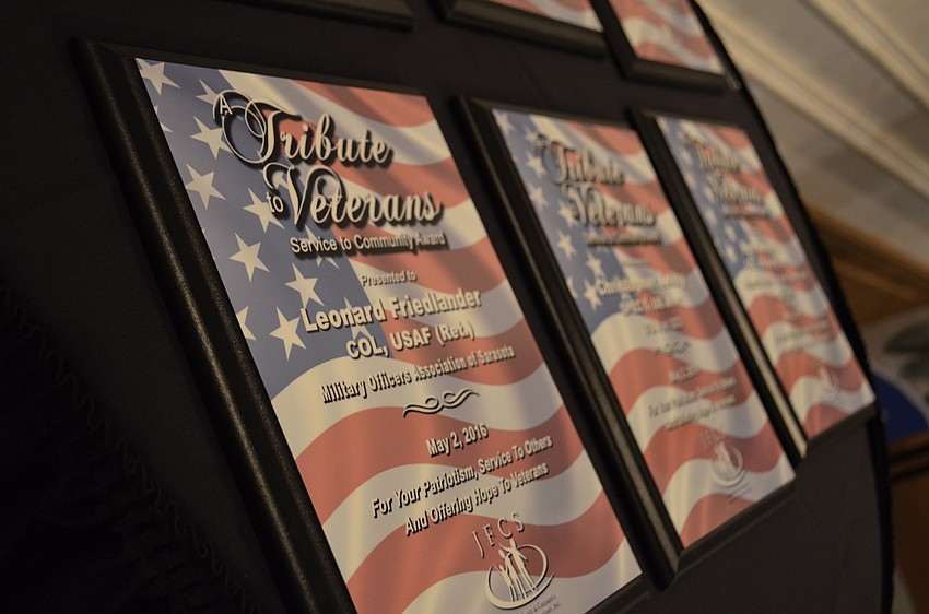 Each honoree received a plaque to commemorate their service to the community.