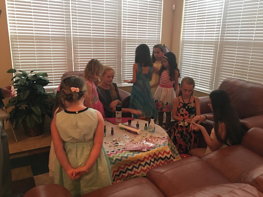 Girls could do their nails and makeup in a beauty corner. Photo courtesy of Lindsey Wilson.