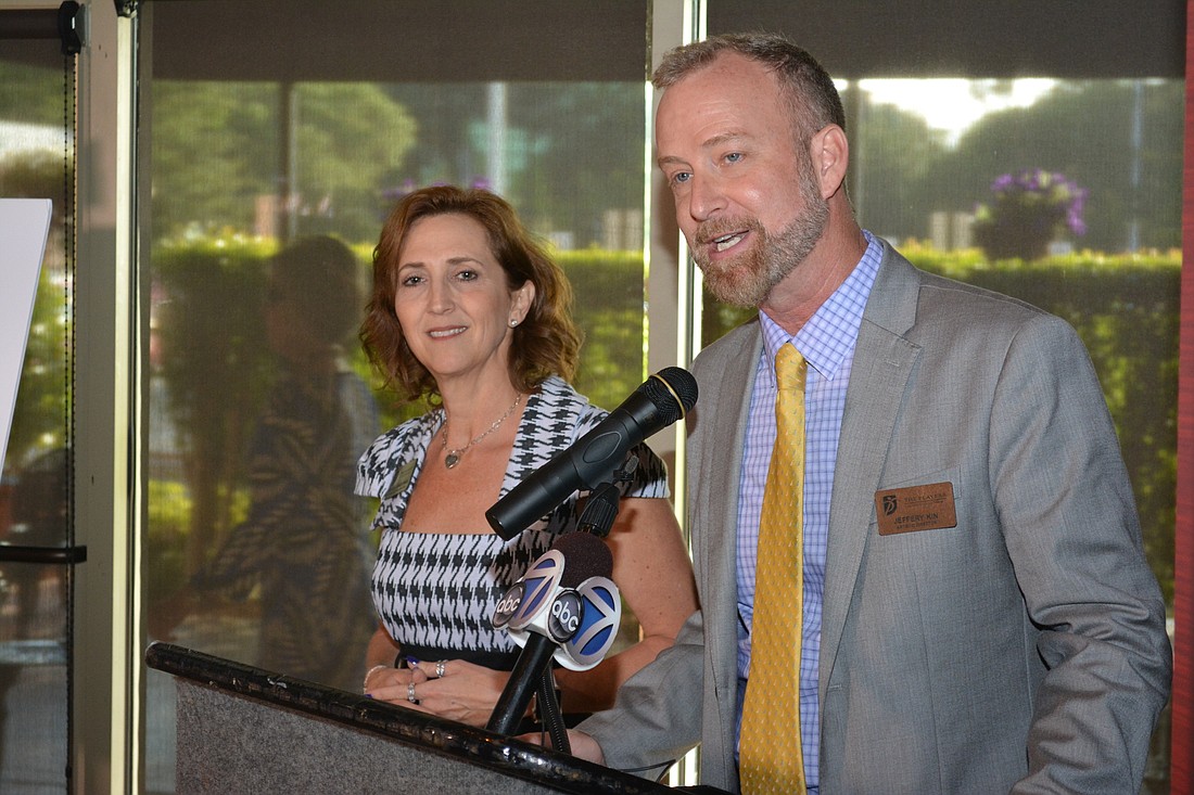 The Players CEO Michelle Bianchi Pingel and Artistic Director Jeffery Kin announce their deal with Schroeder-Manatee Ranch on Monday.