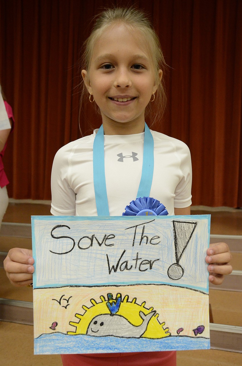 Third-grader Tanya Dziubek got first place at the state competition.