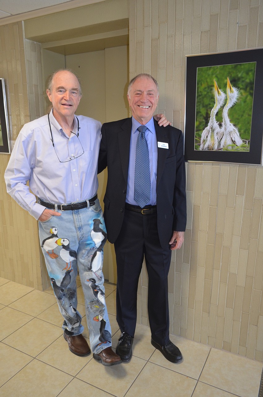 Lou Newman, right, with fellow bird photographer Arthur Morris