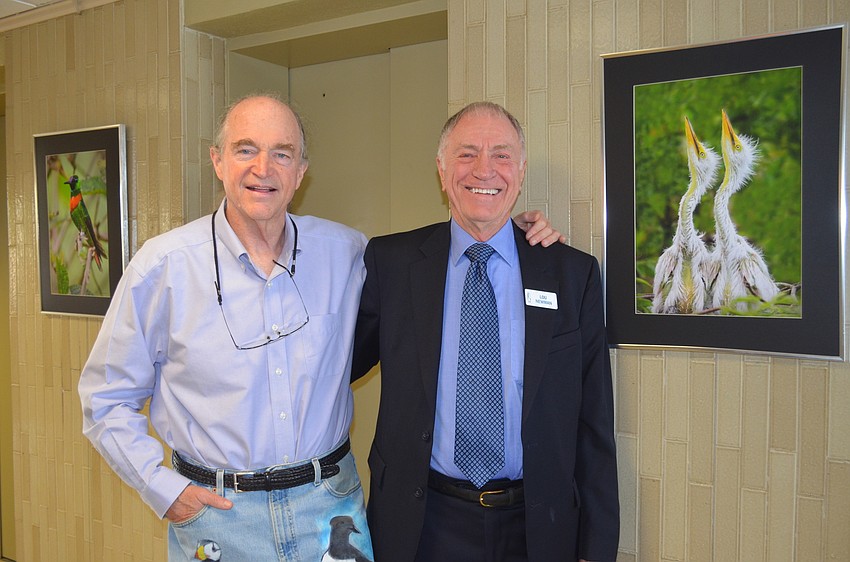 Lou Newman, right, with fellow bird photographer Arthur Morris
