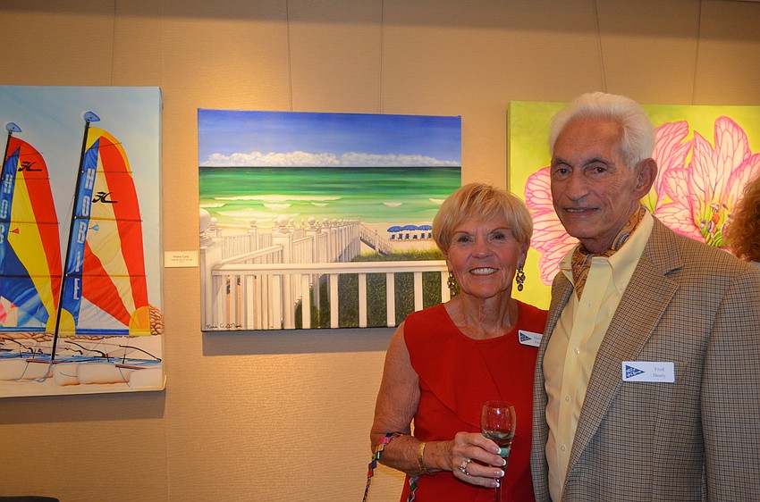 Committee member Marilyn Huseby and chairman Fred Doery