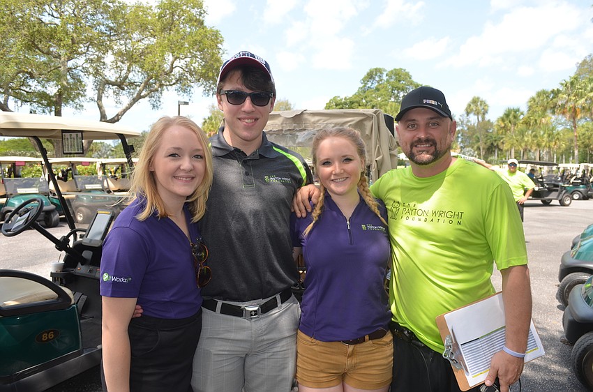 Payton Wright Foundation volunteers Liz Myers, Chris DeGiovine, Savanna Wright and Brian Porter