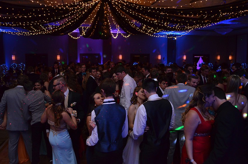Students hit the dance floor for the Riverview High School Prom.