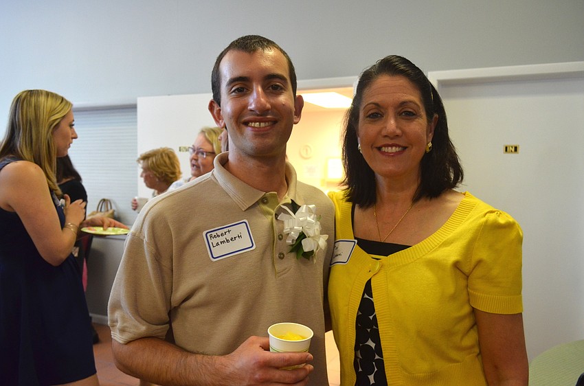 Scholarship recipient Robert Lamberti with mother, Toni