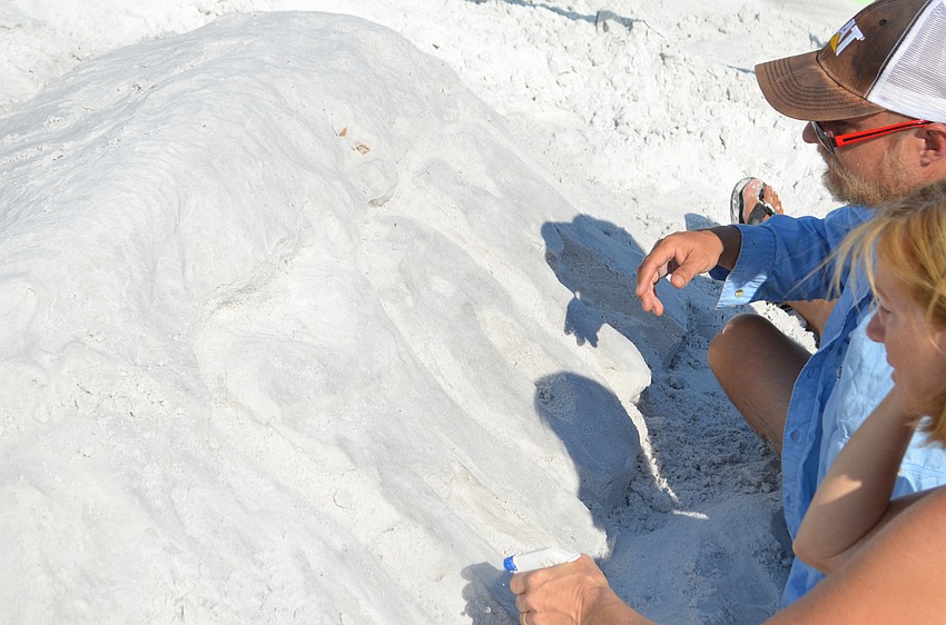 Darlene Gorman and Ryan McIntosh dedicated their sculpture to moms.