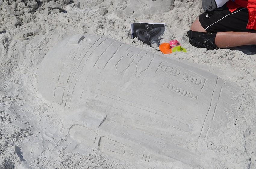 An outline of R2D2 was among the droids in Dave Downer's sculpture 