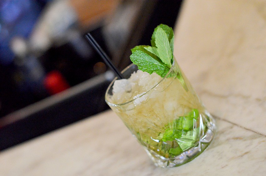Guests enjoyed mint juleps, the traditional beverage of Churchill downs, at Going for the Gold.