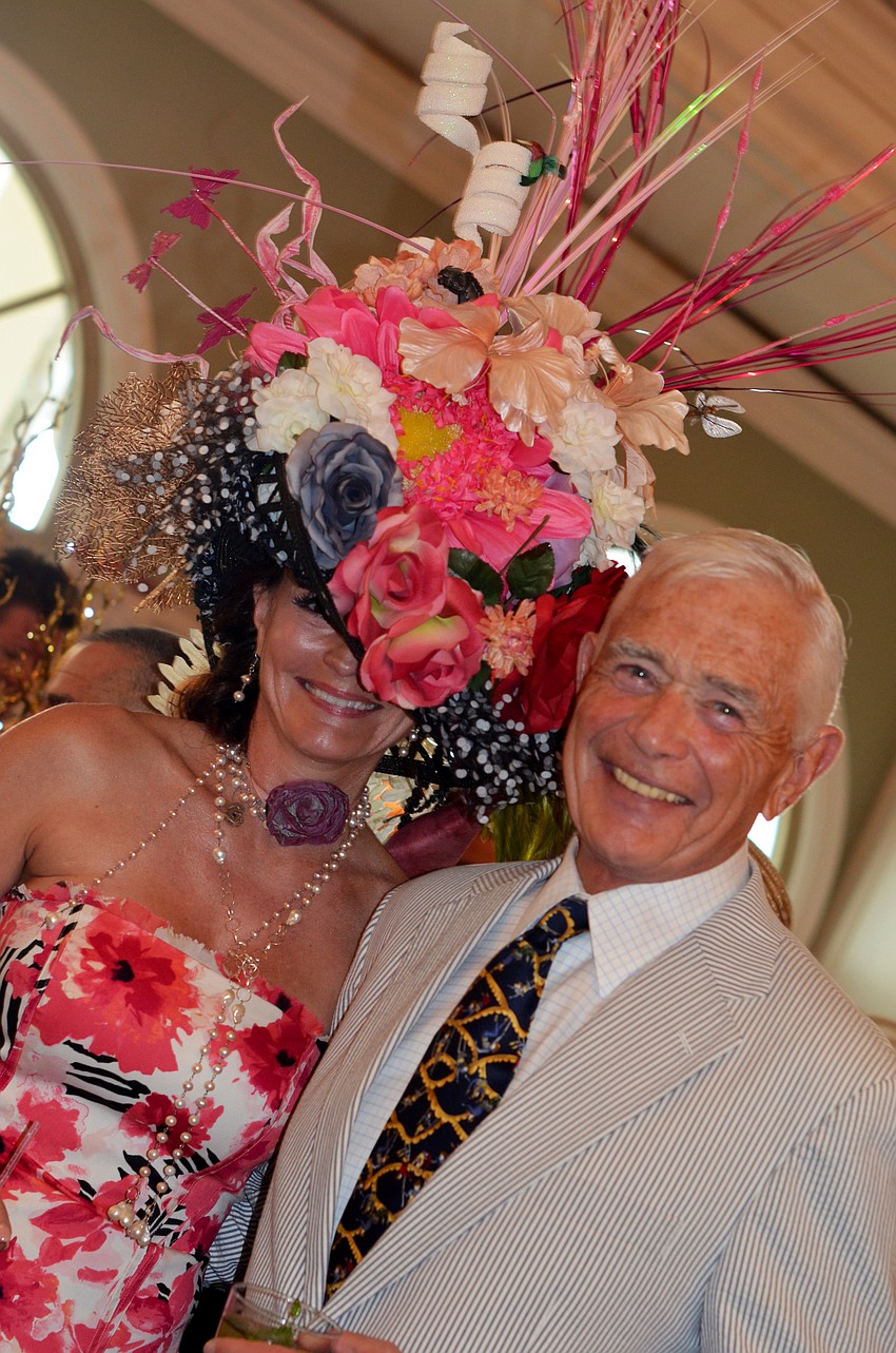 Dr. Anne Chauvet and Steven Sayer — Anne's had was handmade, by herself and took no more than 2 hours to create.