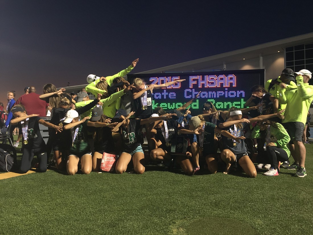 The Lakewood Ranch High girls track team scored 68 points to win the Class 4A state meet May 6 and May 7, at IMG Academy. (courtesy photo)