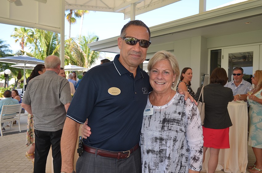 Jeff Mayers, of the Resort at Longboat Key Club, and Gail Loefgren, Longboat Key Chamber of Commerce President