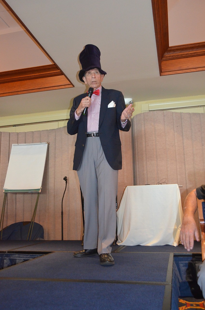 Arnie Kropf wows the audience with his magic.