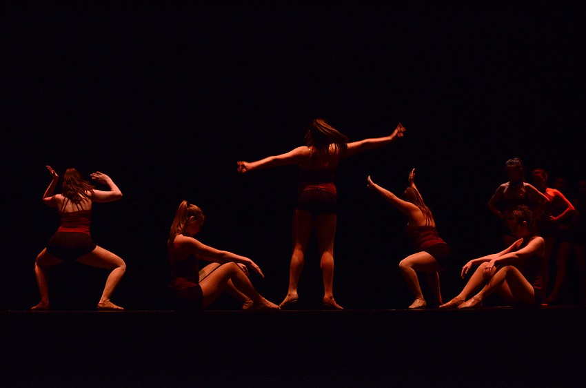 The Braden River High School Black Peals team performed a routine to Pretty Hurts.